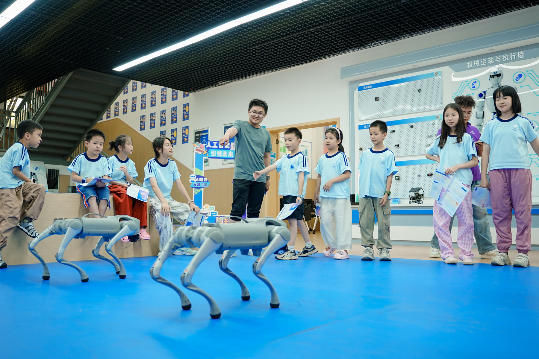 深智科技青少年 AI 具身智能教育现场
